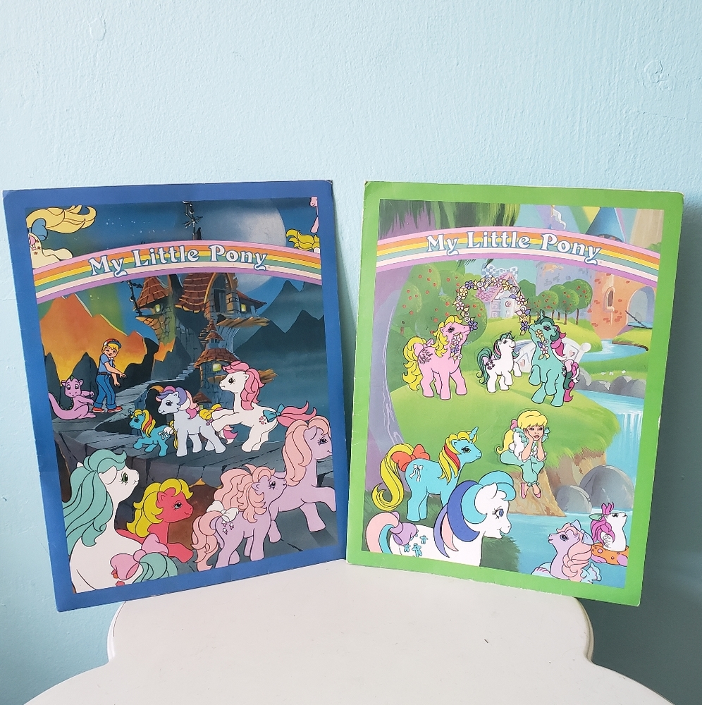 Vintage 1986 My Little Pony Hasbro paper folders Beatrice/Hunt Wesson